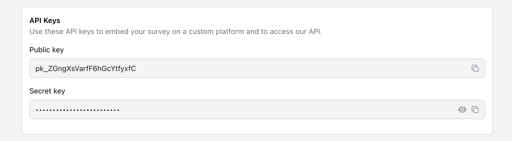 Public API Key